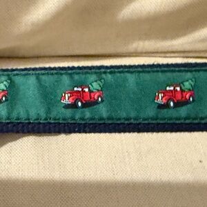 Vineyard Vines Kids' Belt with Red Truck and Christmas Tree - Sz 30